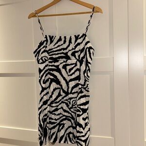 ZARA zebra silky dress